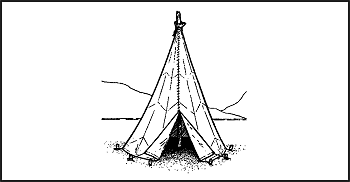 Figure 5-5. One-Pole Parachute Tepee
